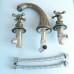 Tap Widespread Two Handles Three Holes in Antique Brass Bathroom Sink Faucet - B0777JL2WC